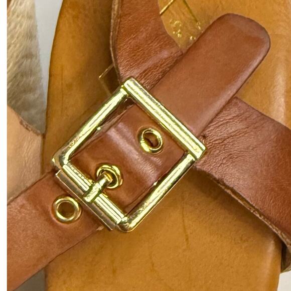 St. John's Bay Platform Wedge Sandals Size 10 M in Brown - Picture 7 of 9